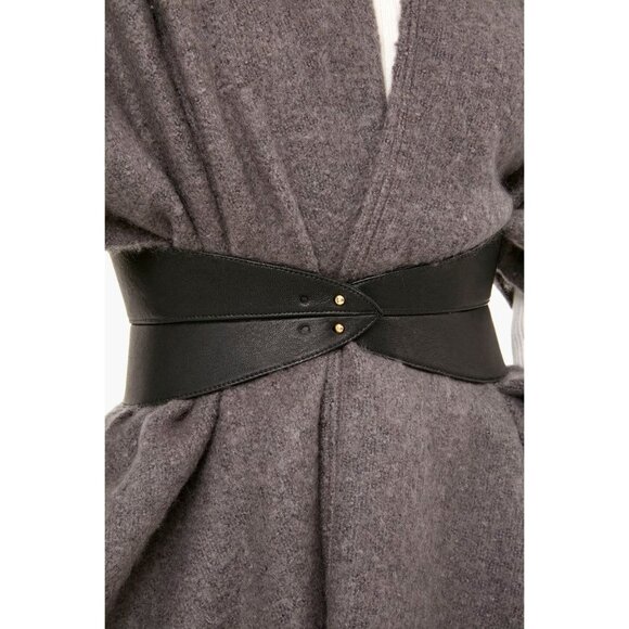 Raina Gaga Belt in Black Small/Medium New Womens Thick Leather wrap - Picture 9 of 10